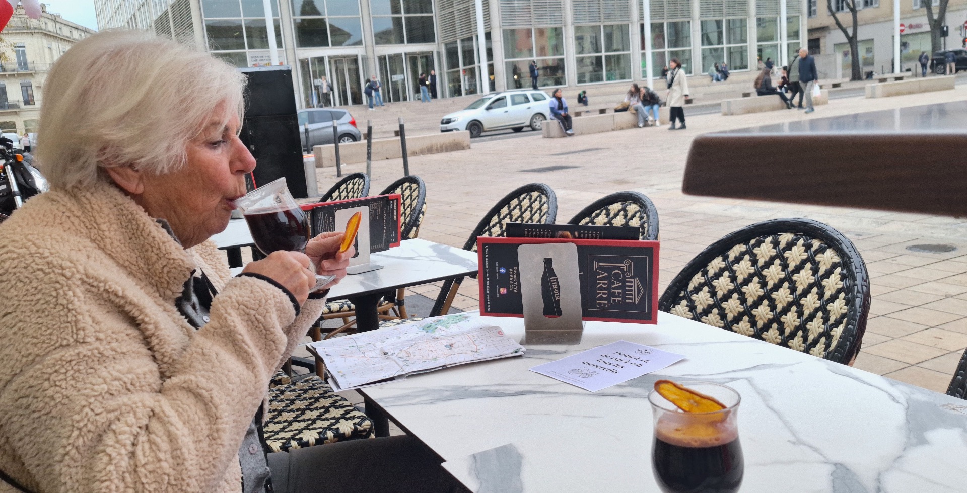 Vin chaud na afloop van de wandeling