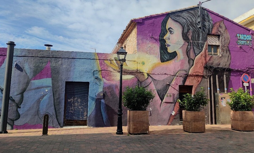 Muurschildering in Jesus Pobre.