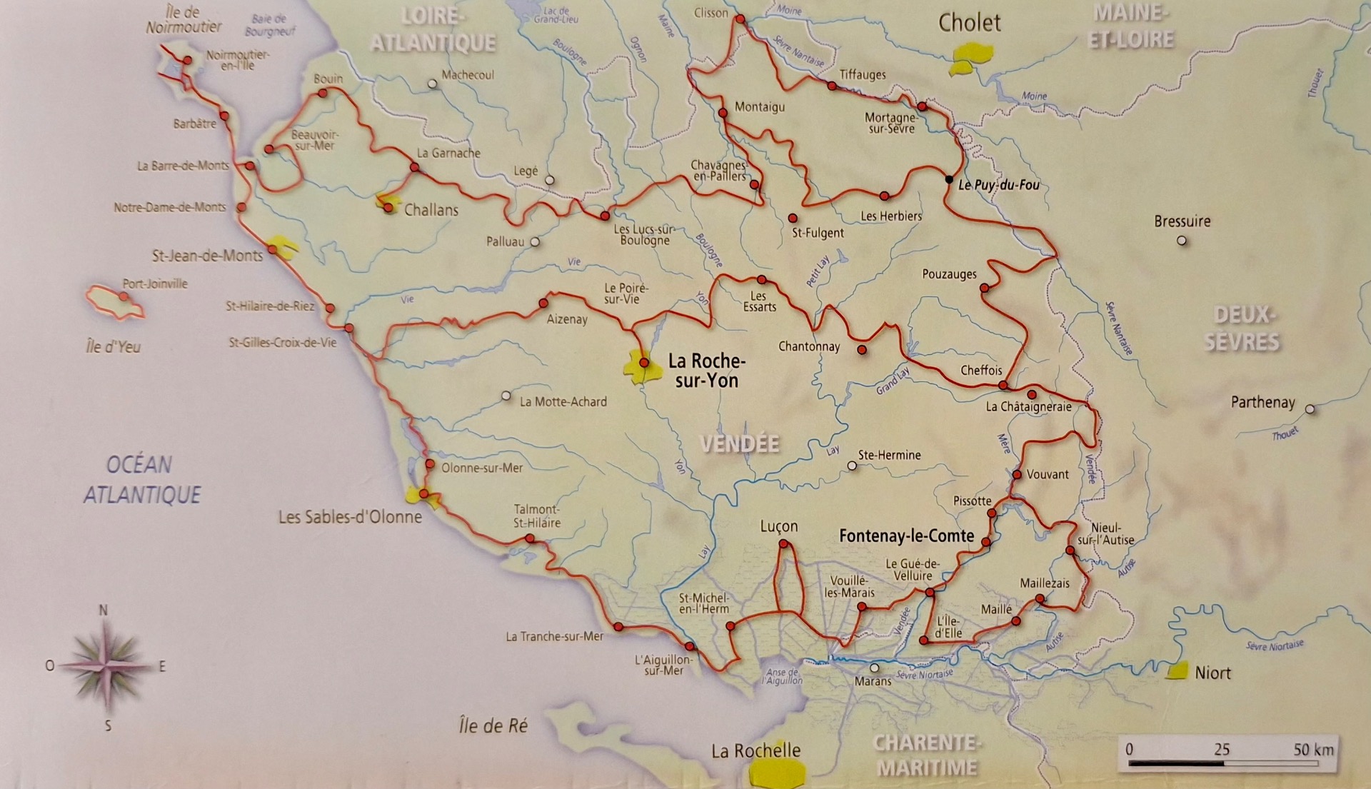 Fietsronde in de Vendee Frankrijk